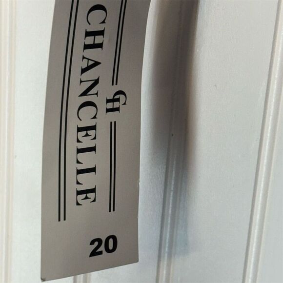 Chancelle NWT Navy Blazer 20 Navy Pearl Beaded Collar Formal Cropped QuietLuxury - Picture 3 of 8